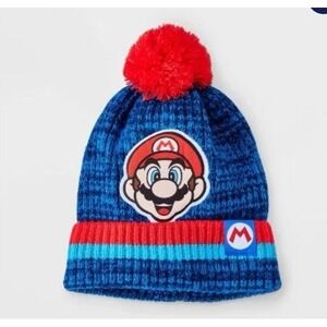 Super Mario Beanie Kids‎ Pom Hat Nintendo New